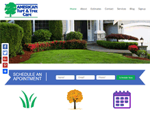 Tablet Screenshot of americanturfandtreecare.net